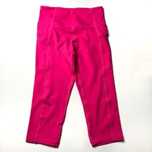 Zyia Light N Tight Crop Capri Legging Hot Pink